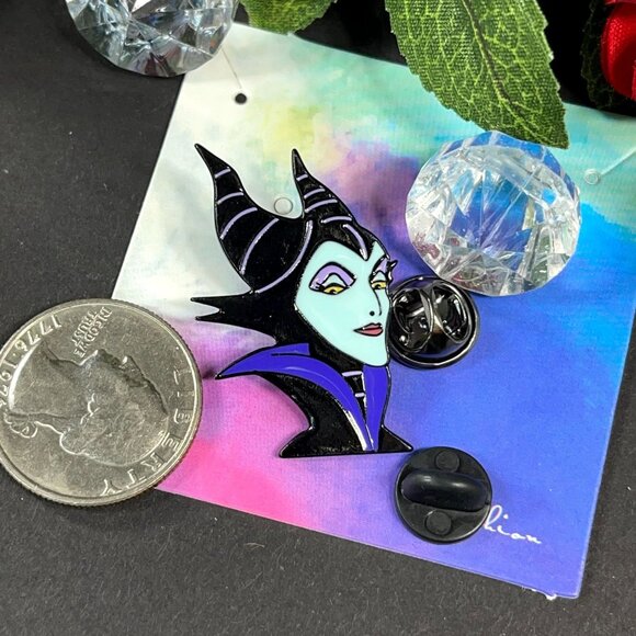 Maleficent Villain Lapel Pin Sleeping Beauty Brooch Pin Accessories Jewelry - Picture 2 of 5